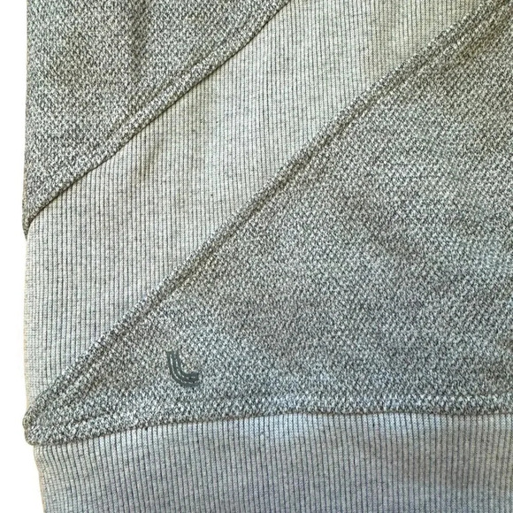 Lolë women's Mock Neck Cropped Pullover Terry Hoodie In Grey | Size Small - Picture 7 of 8